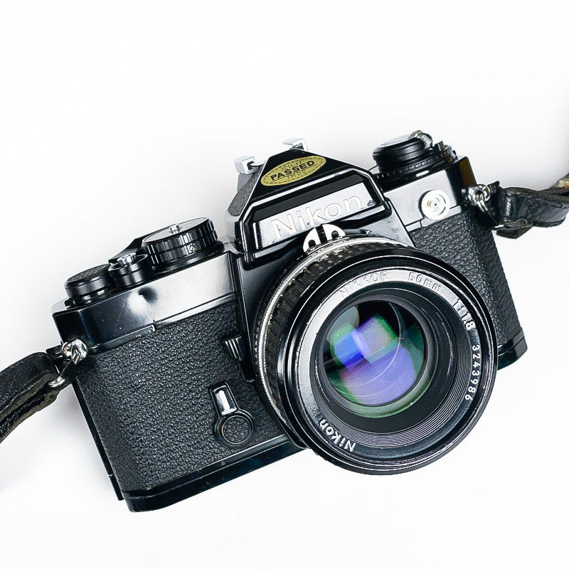 nikon fe noir reflex 50mm f 1. ancien vintage appareil photo photographie argentique pellicule film 24x36 135 35mm