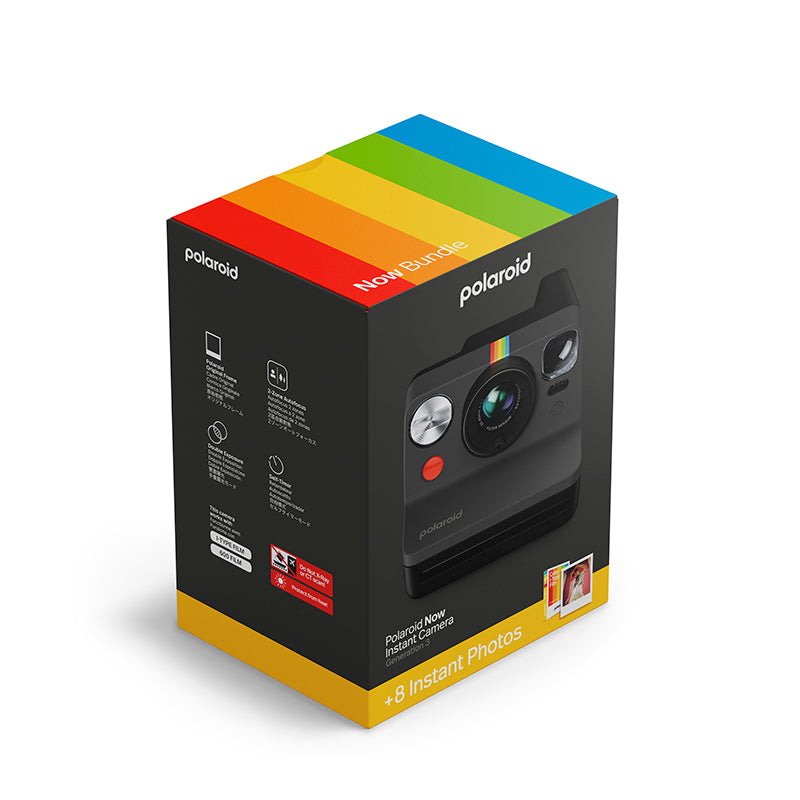 Polaroid Now generation 3 everything box starter pack de départ pellicule instantanée couleur appareil photo kit edition noir