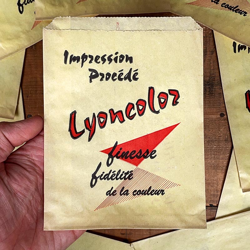 sachet ancien impression photo carte postale lyoncolor cellard lyon 1960 pochette enveloppe
