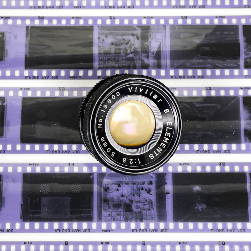 vivitar 6 elements 50mm 2.8 objectif agrandisseur tirage chambre noir papier négatif film pellicule argentique photo photographie labo laboratoire ancien vintage 24x36 35mm 135 