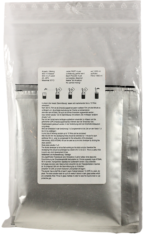 adox atomal 49 poudre révélateur film noir et blanc ultrafin grain argentique 1000ml