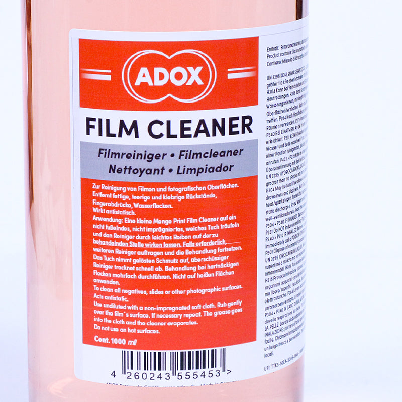 adox film cleaner clean nettoyage pellicule argentique chimie labo solvant antistatique 135 35mm 120 photo photographie 1000ml 1L