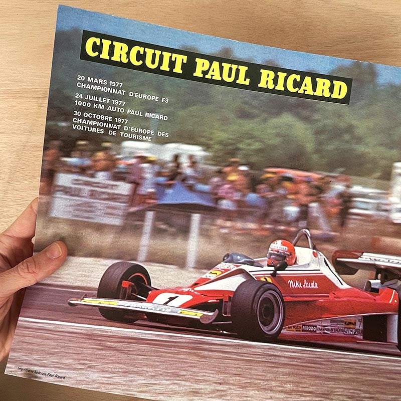 affiche circuit paul ricard championnat du monde formule 1 f1 1977 sport vintage photo course automobile