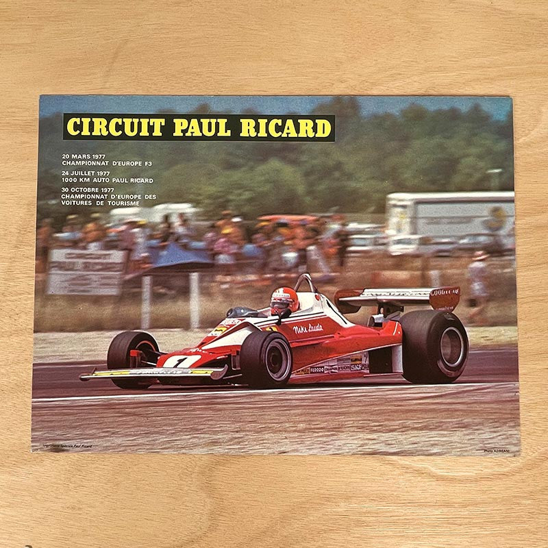 affiche circuit paul ricard championnat du monde formule 1 f1 1977 sport vintage photo course automobile
