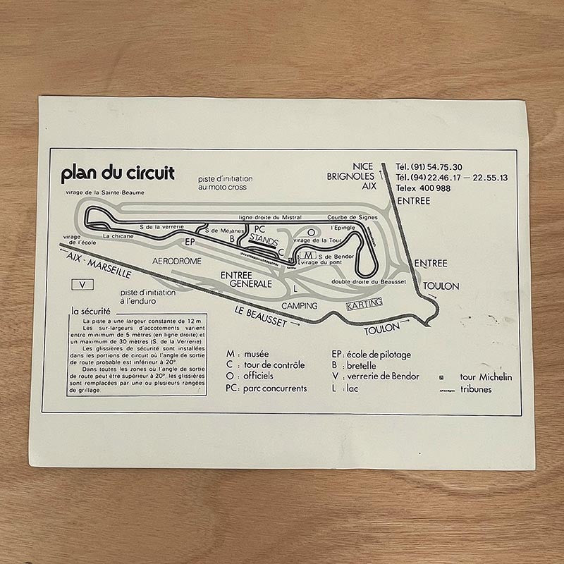 affiche circuit paul ricard championnat du monde formule 1 f1 1982 alain prost renault sport vintage photo course automobile