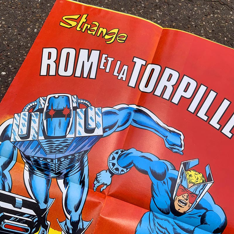poster affiche ancienne marvel rom et la torpille 1984 edition lug editions magazine strange