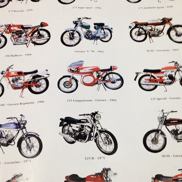 Affiche pub publicitaire moto morini italie ancien vintage imprimerie garage 1990