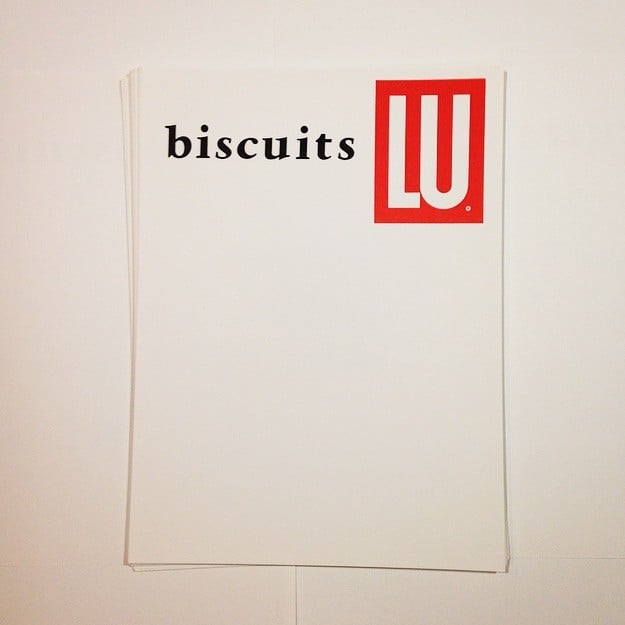 affichette réclame prix biscuits lu ancien vintage ancienne épicerie 1960 papier affiche