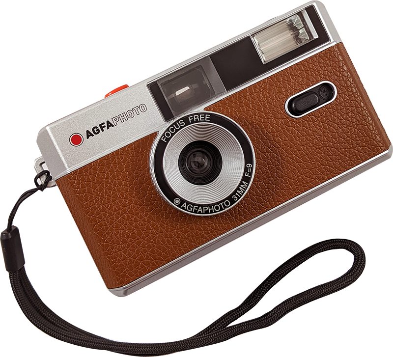 Agfa réuitilisable jetable camera appareil 35mm 135 24 36 argentique photo photographie pellicule point and shoot marron compact