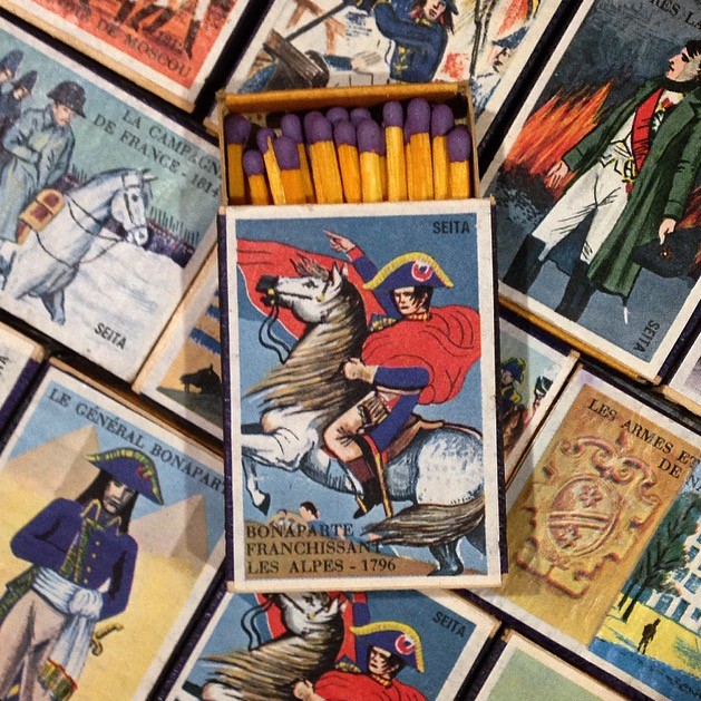 boite allumette napoléon empire bois ancien vintage tabac 1970 1980