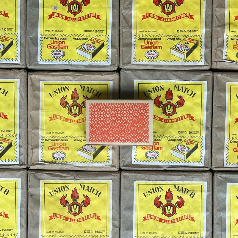 boite bois allumettes union match belgique bruxelles ancien vintage tabac 1970 1960