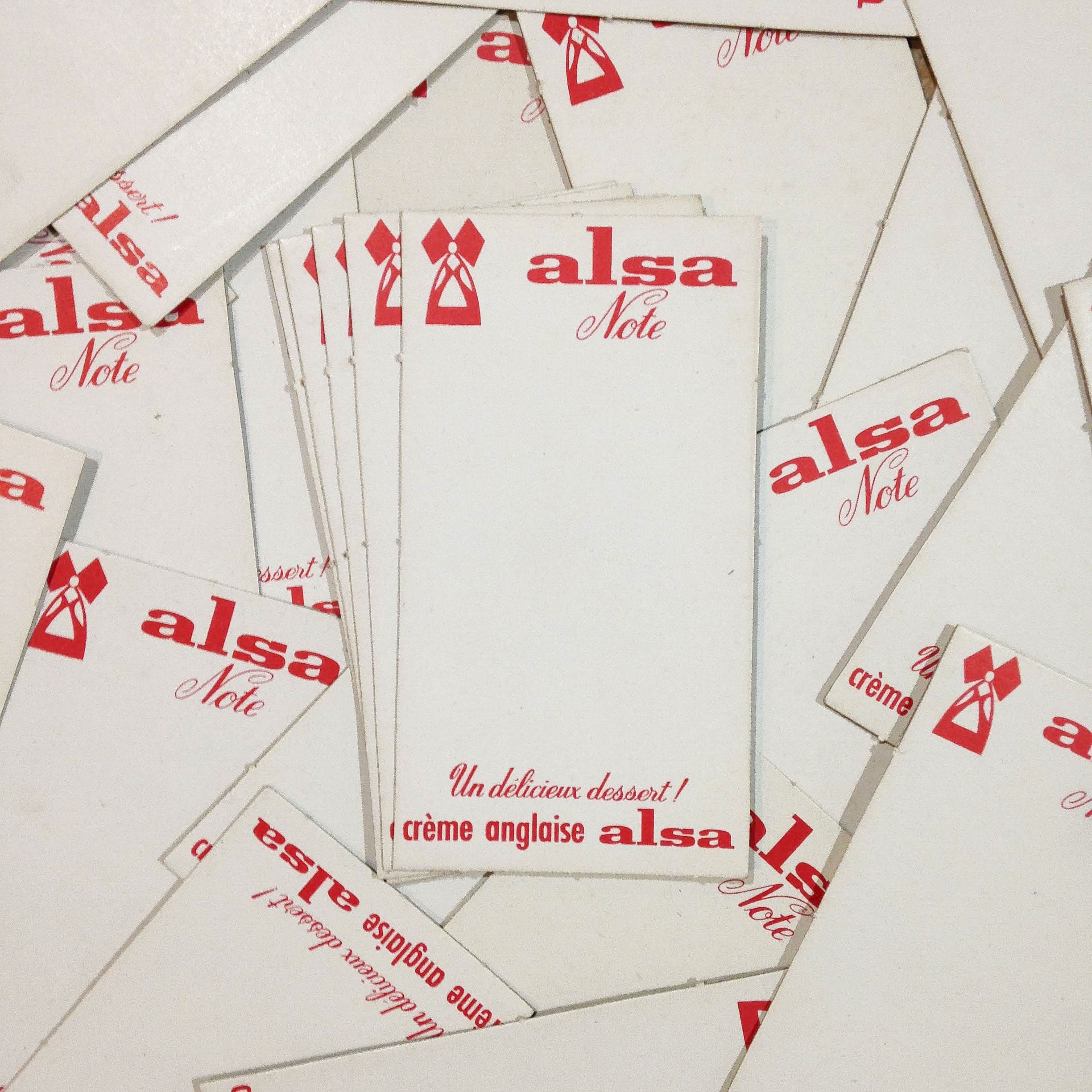 alsa note papier ancien vintage épicerie 1950