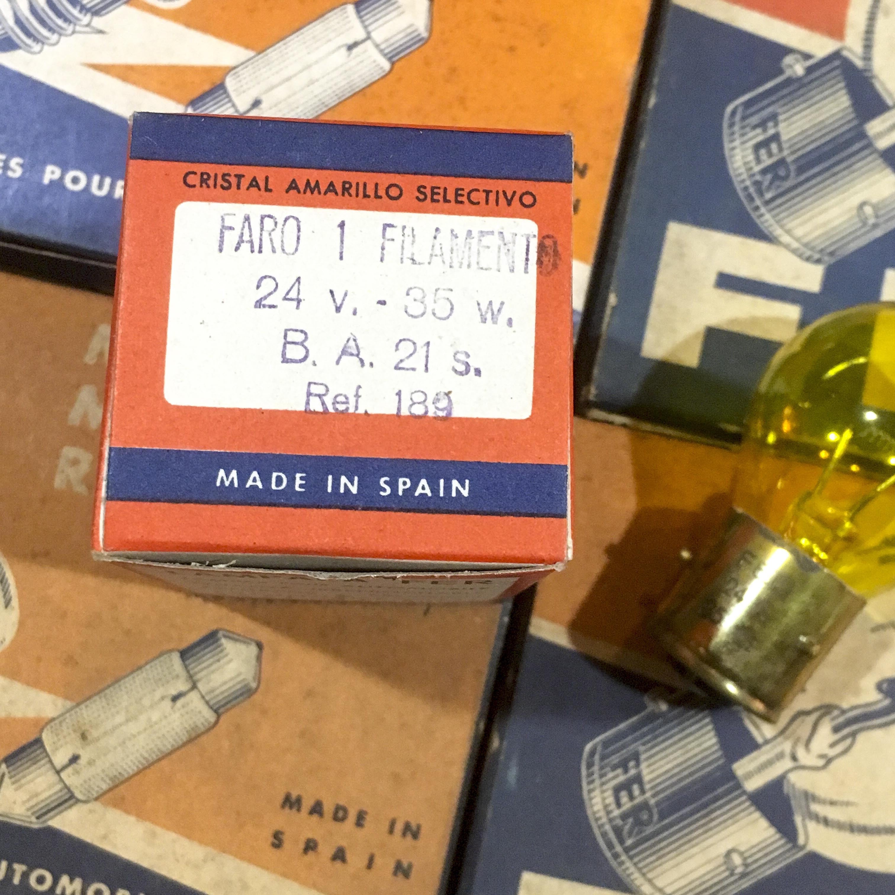 ampoule voiture ancien vintage fer 24v 35w garage 1960