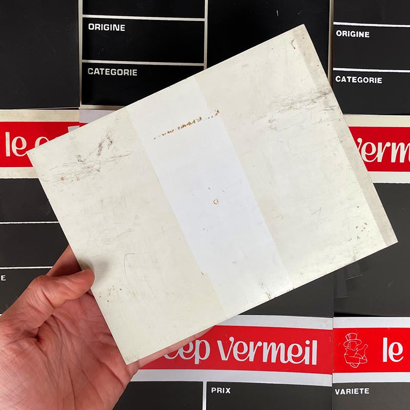 ardoise de prix ancienne plastique le cep vermeil vin aperitif guignol gnafron lyon 1980