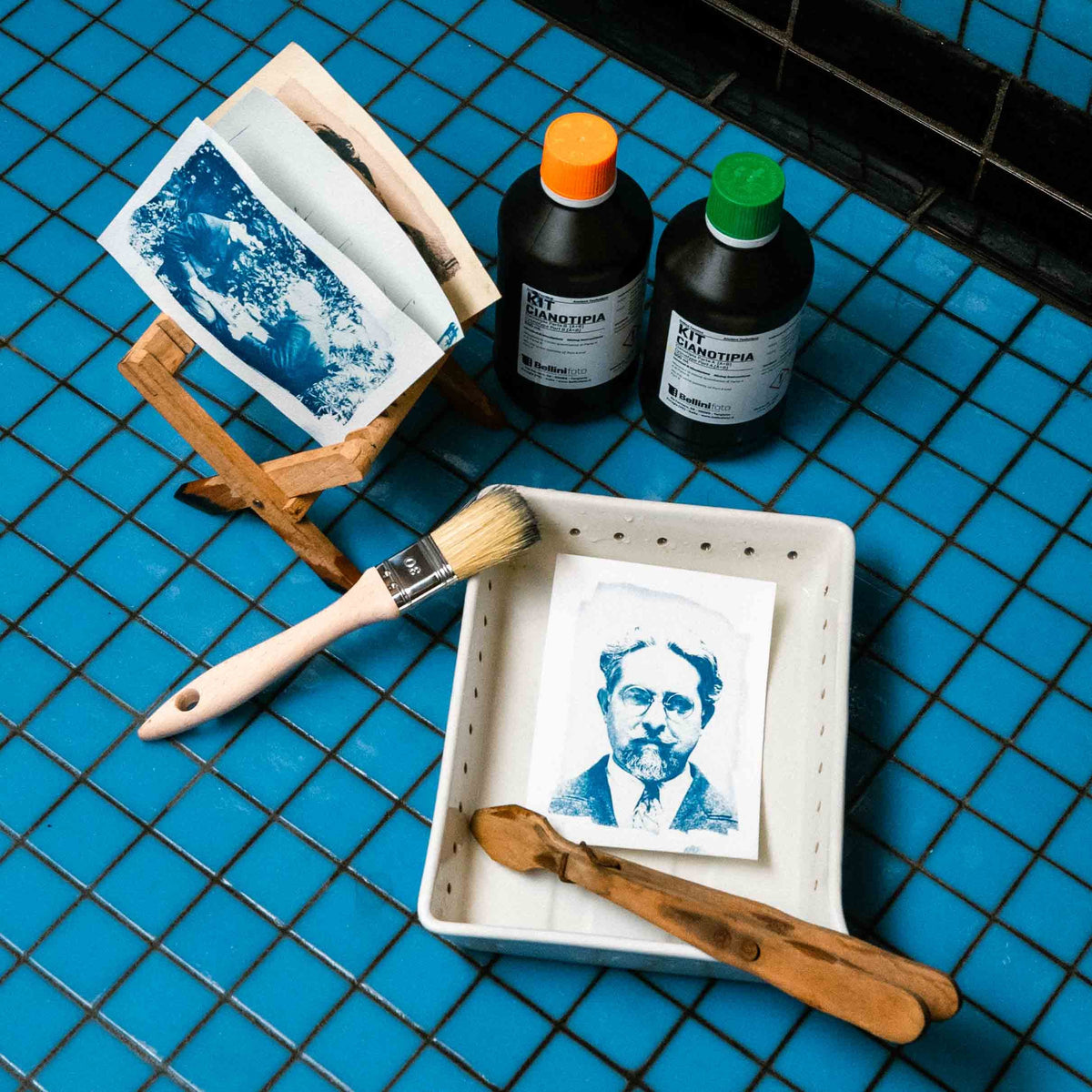 bellini kit cyanotype en 2 parties 500ml blue print chimie