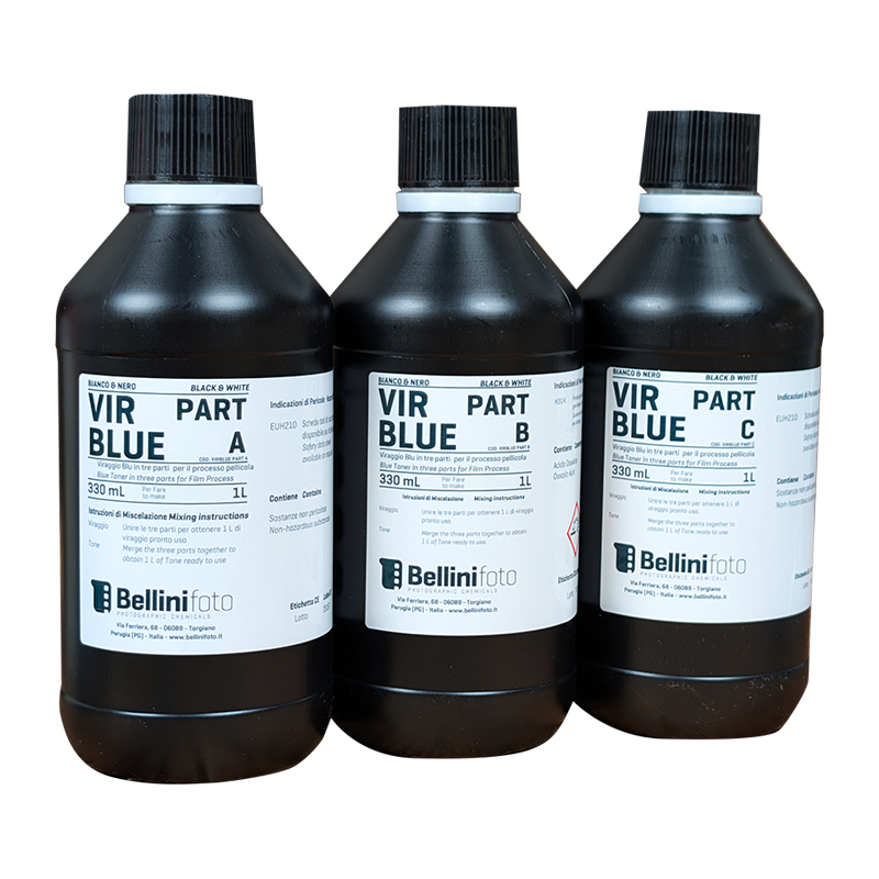 Bellini Vir Blue virage bleu chimie papier tirage argentique photo photography 330ml
