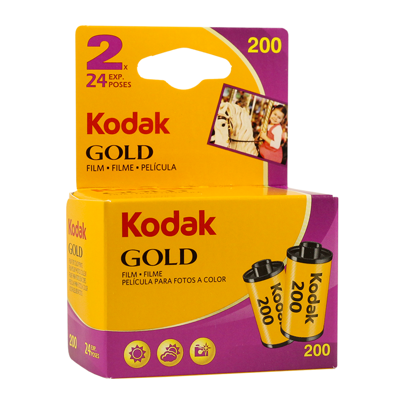 bipack duopack deux bi kodak gold 200 35mm pellicule argentique film photo 135 24 poses vintage