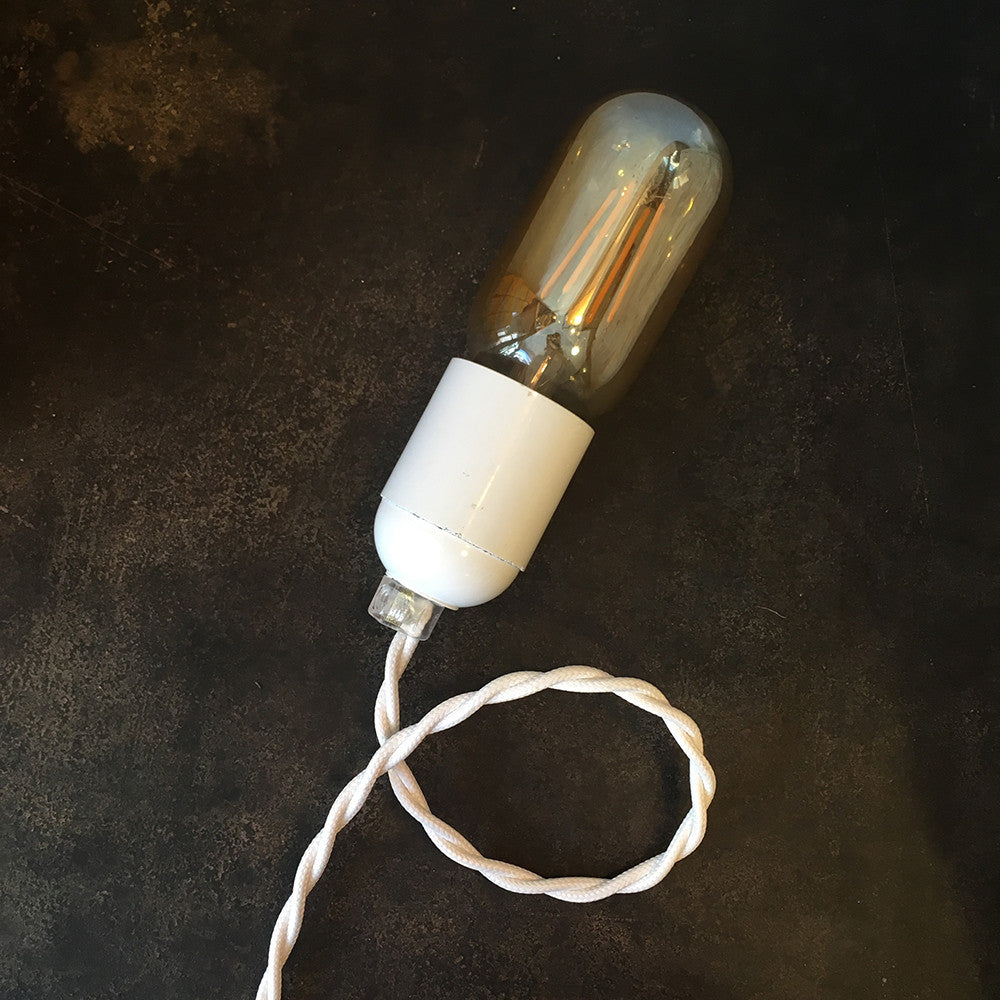 cable electrique couleur fil textile vintage tissu blanc torsadé decoration vintage coloré lampe luminaire
