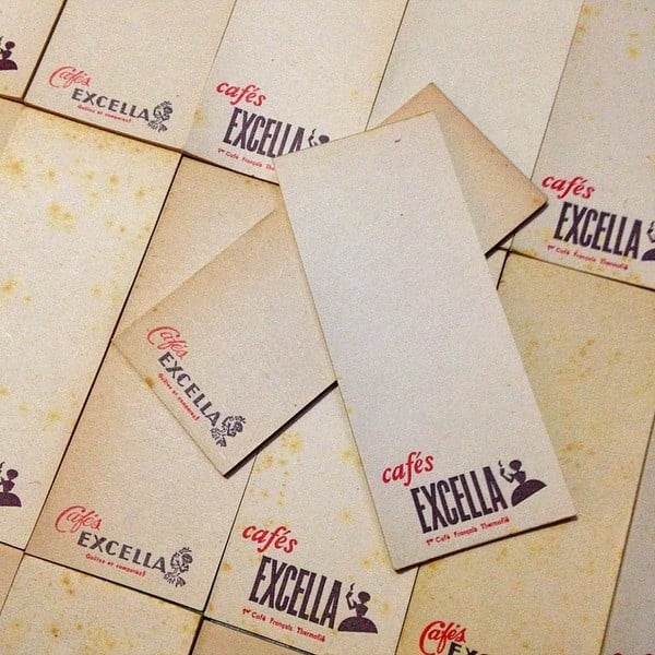 bloc-notes bloc note publicitaire café excella français vintage carnet 1950 1960