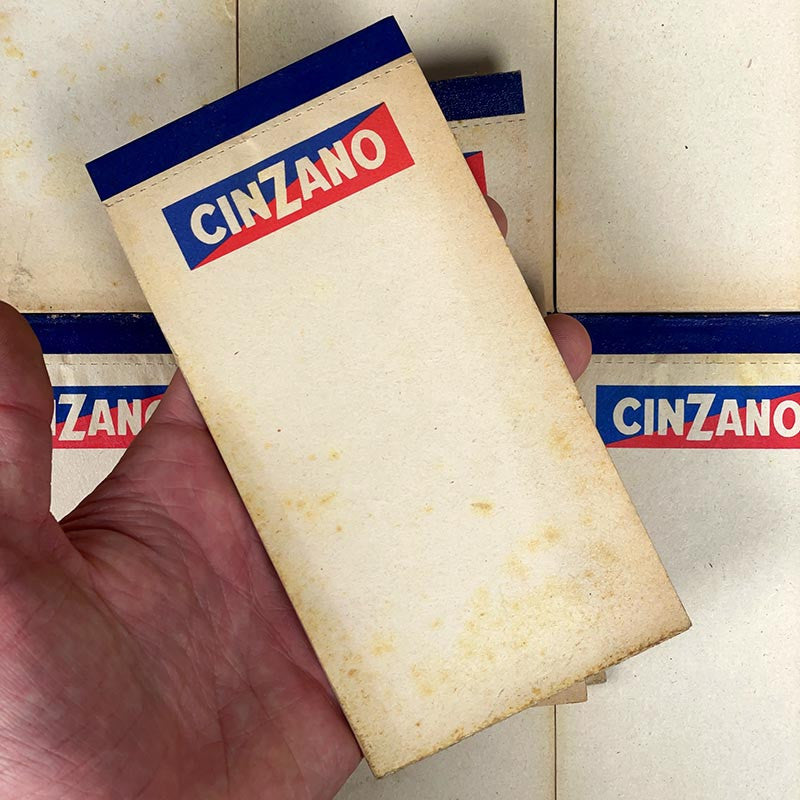 bloc notes ancien publicitaire bar brasserie alcool cinzano vintage 1960
