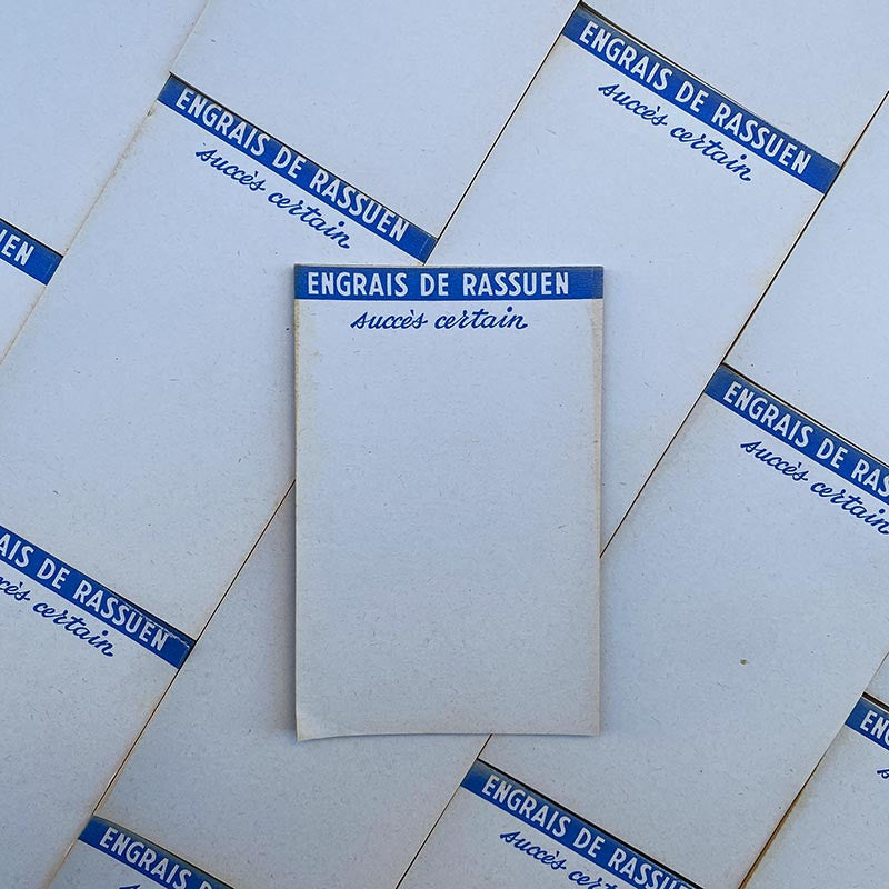 Bloc-Notes Engrais de Rassuen 1960