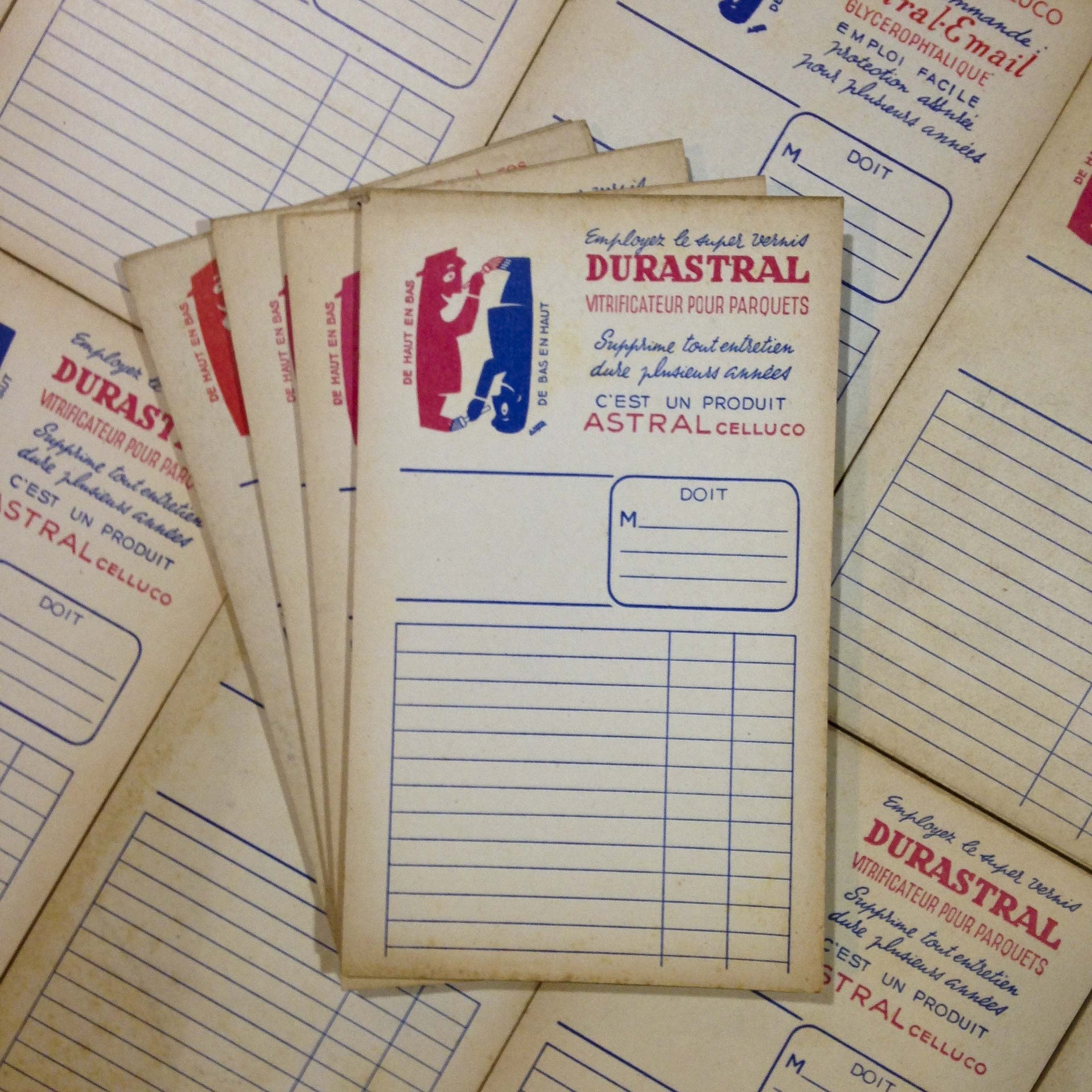 Bloc-Notes Factures Durastral 1950