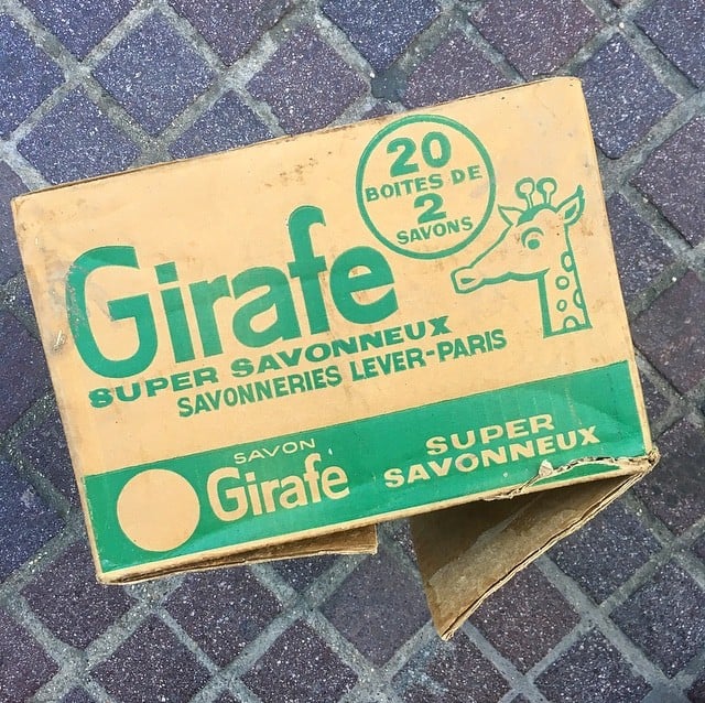 savon la girafe 300grs 300 grammes boite de 2 illustration savons anciens