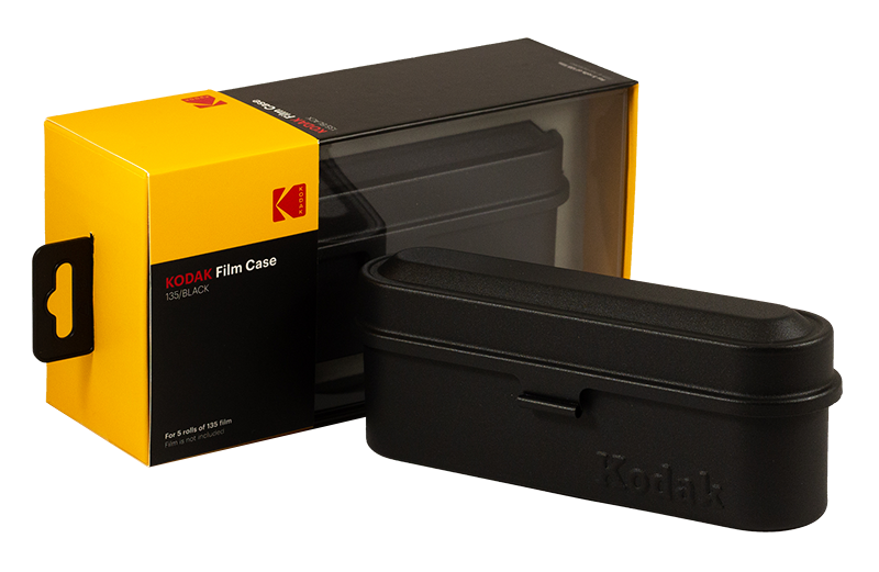 boite de rangement kodak case 5 pellicules 35mm métal métallique vintage argentique noir black