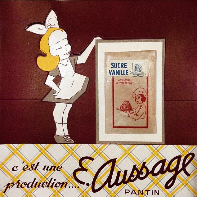 Box of E.Aussage Vanilla Sugar Sachets 1950