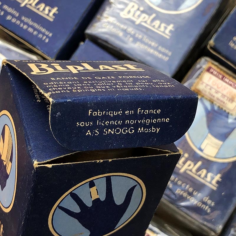 boite pansement biplast bande de gaze poreuse cartonné carton coffret petite pharmacie 1940