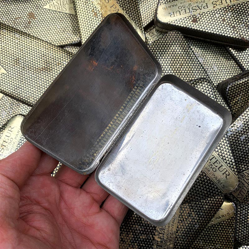 boite métal métallique ancien vintage pastilles pasteur paris pectorales mineur mine de carmaux 1920 1930