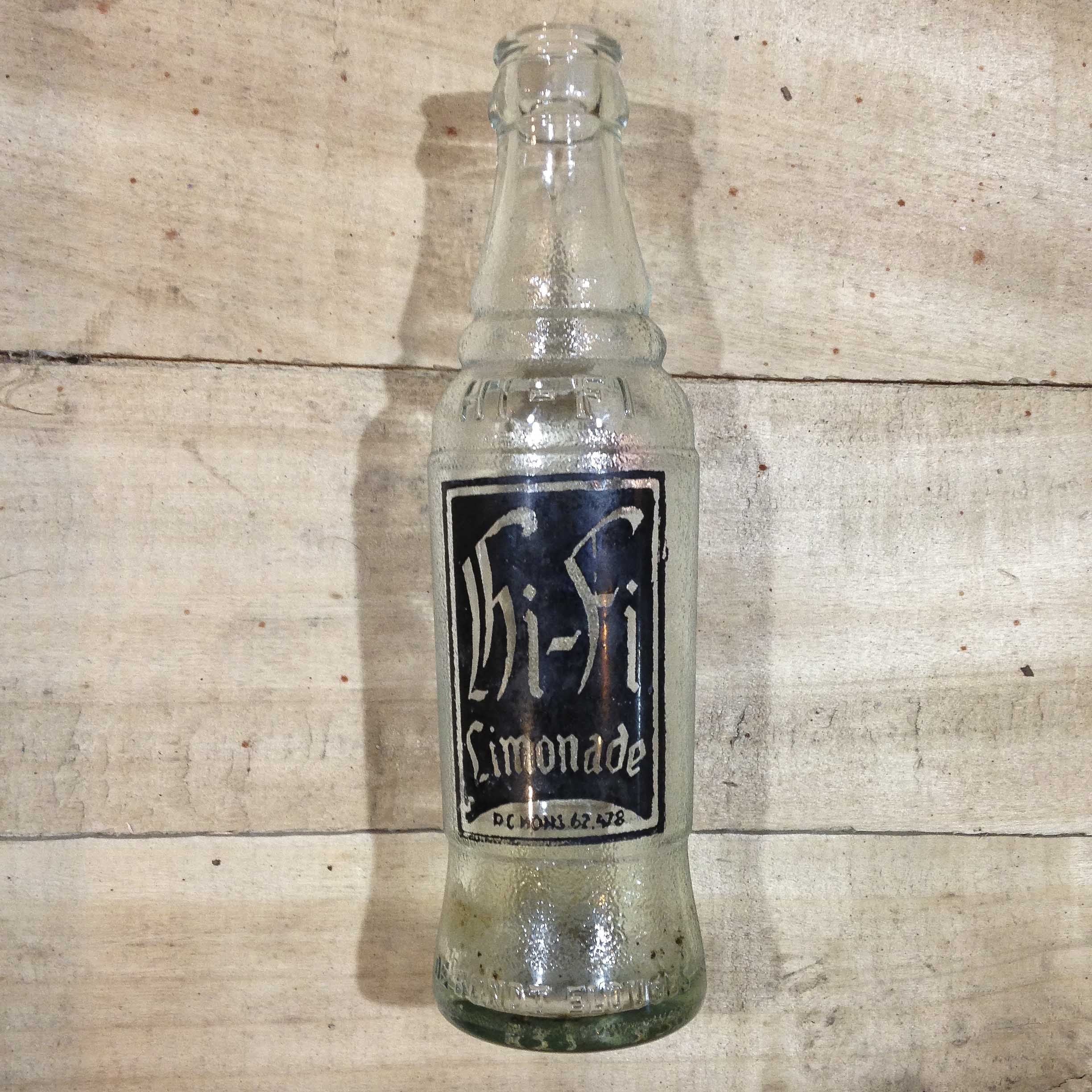 bouteille verre limonade hifi noire ancien vintage brasserie 1950