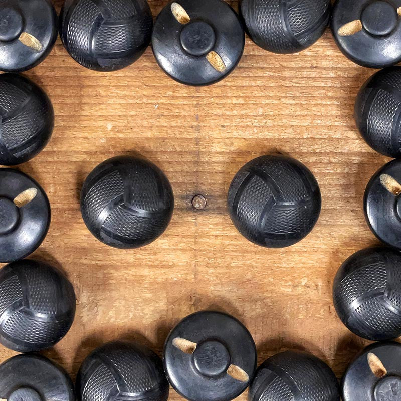 Black Wood Button 27mm 1930