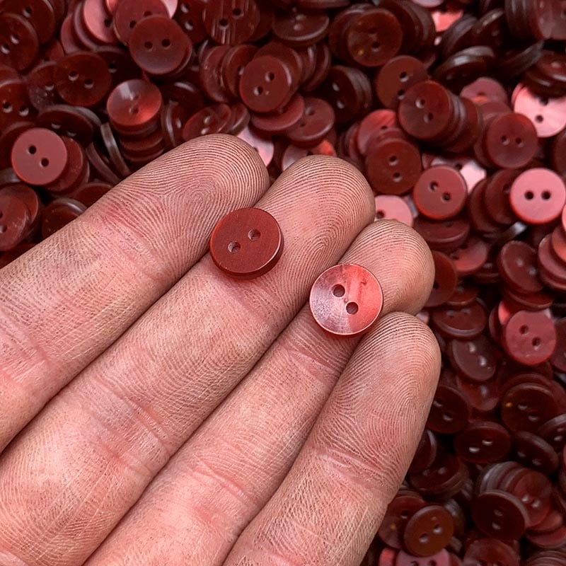 Bouton Bordeaux 11mm 1970