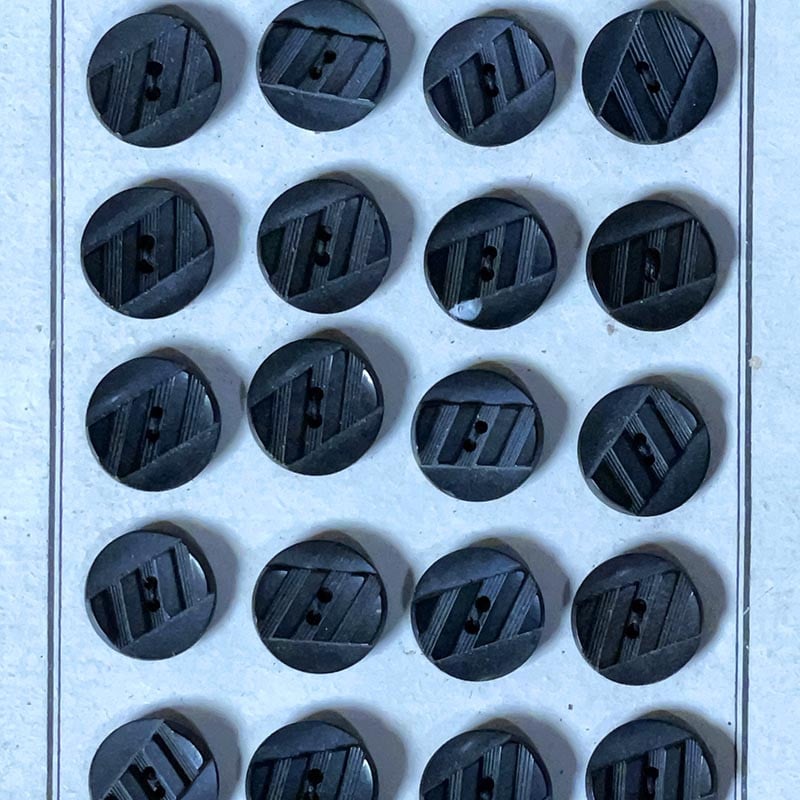 Black Corozo Button 15mm 1920