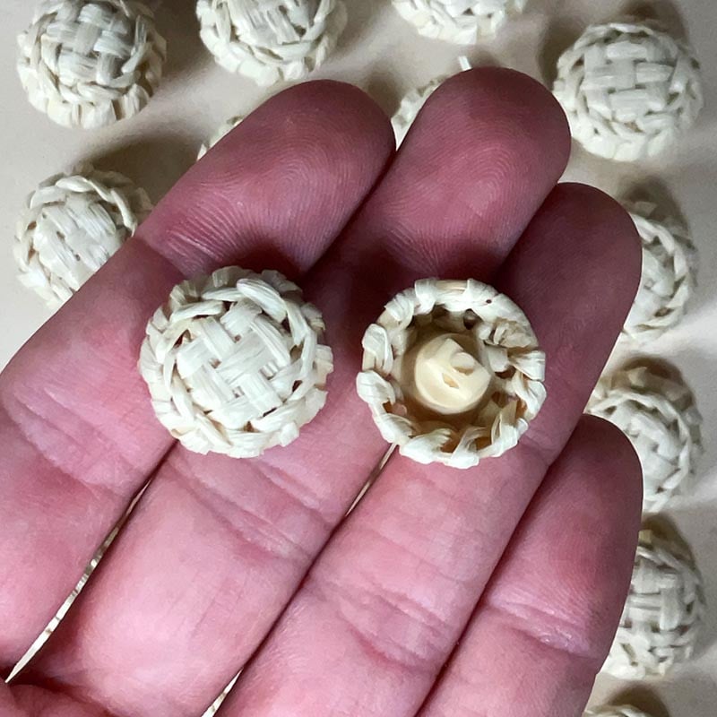 Cream Button 20mm 1970