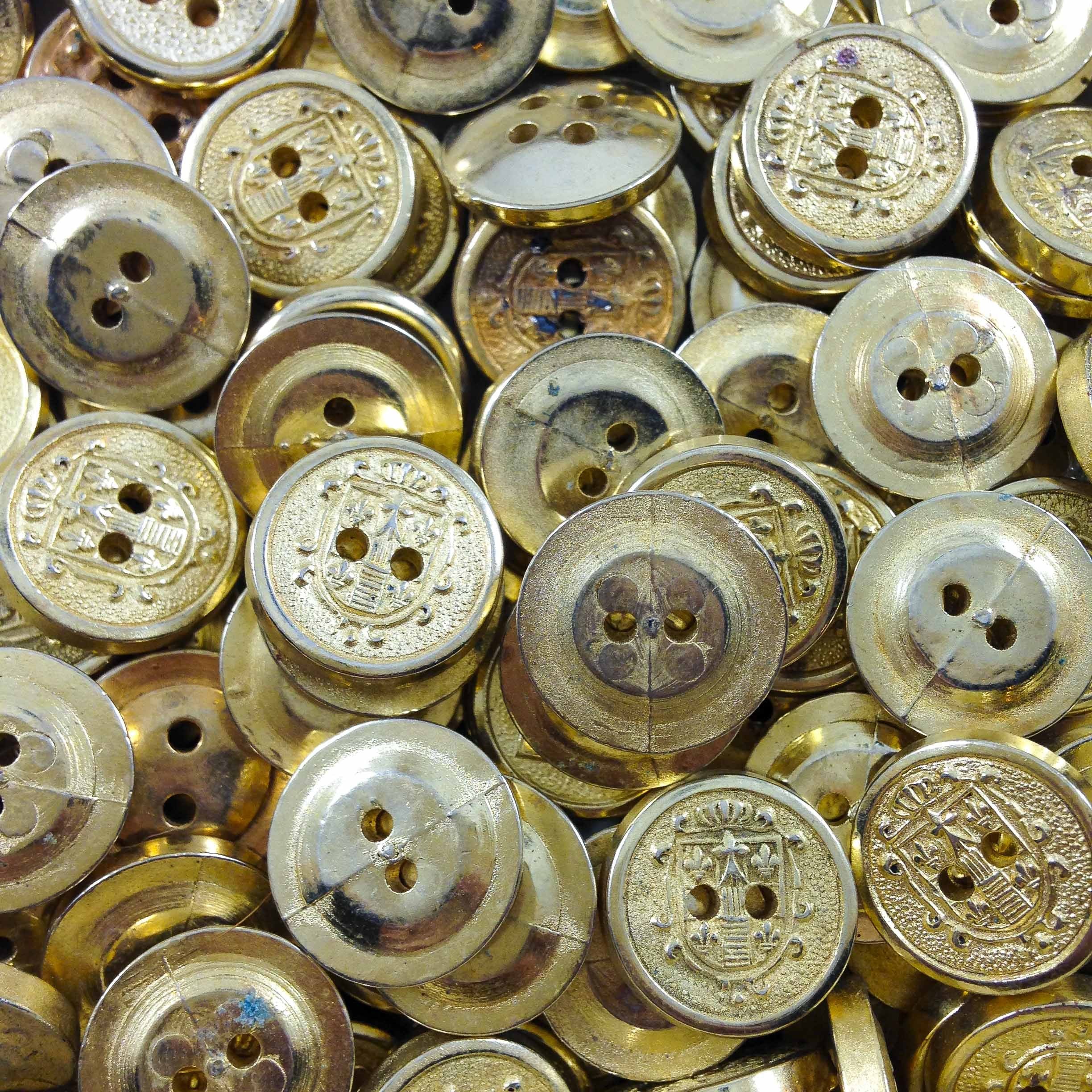 Bouton Doré Blason 10mm 1960 N°2