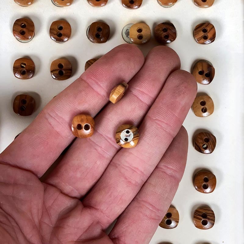 10mm Wooden Button 1960