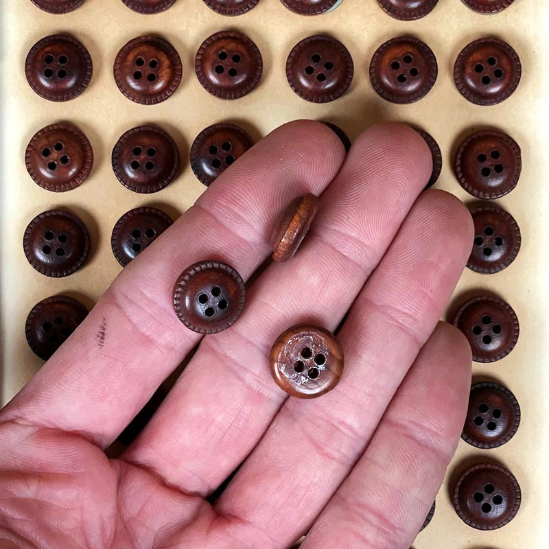 Wooden Button 14mm 1960