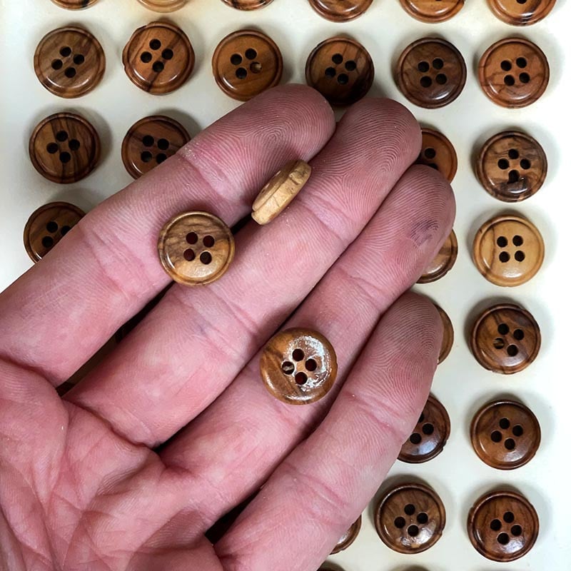 Wooden Button 14mm 1960