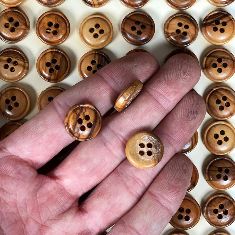 Wooden Button 17mm 1960