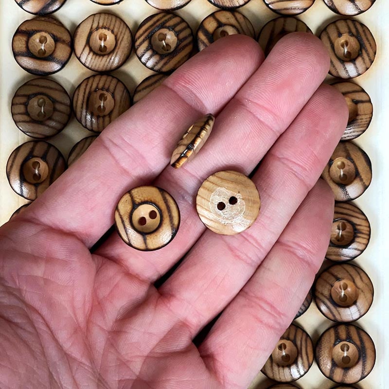 18mm Wooden Button 1960