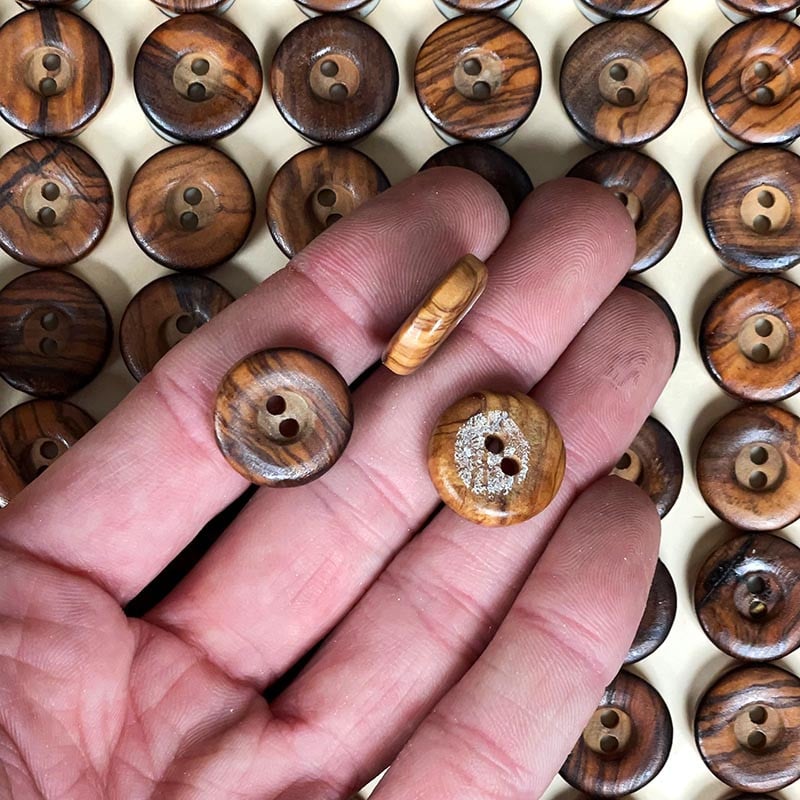 18mm Wooden Button 1960