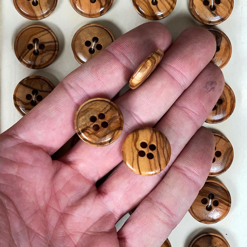 Wooden Button 20mm 1960