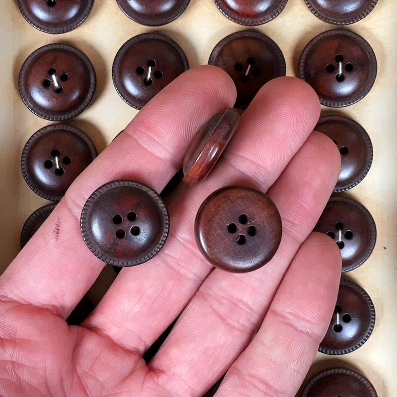 Wood Button 22mm 1960