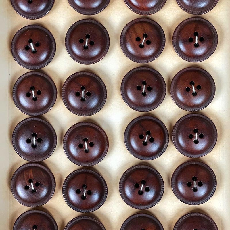 Wood Button 22mm 1960
