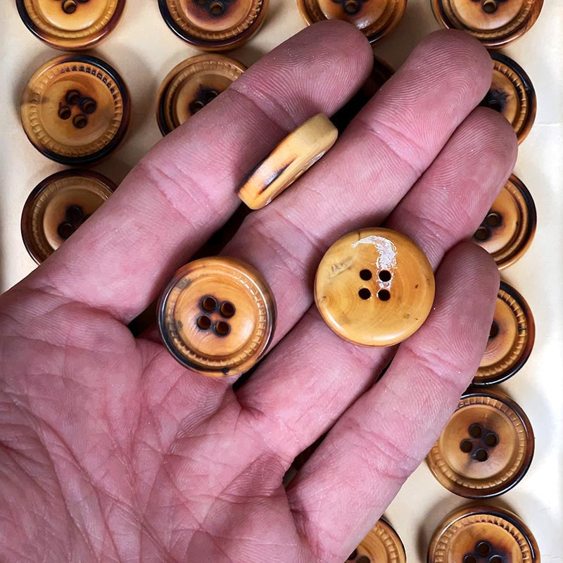 22mm Wooden Button 1960