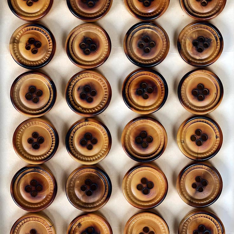 22mm Wooden Button 1960