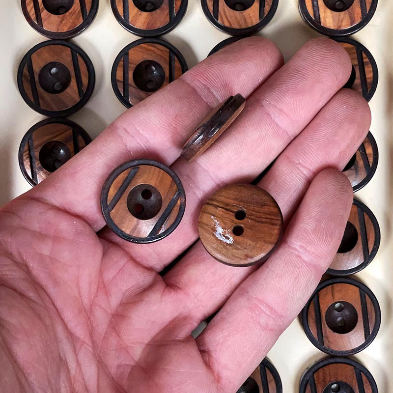 Wooden Button 23mm 1960
