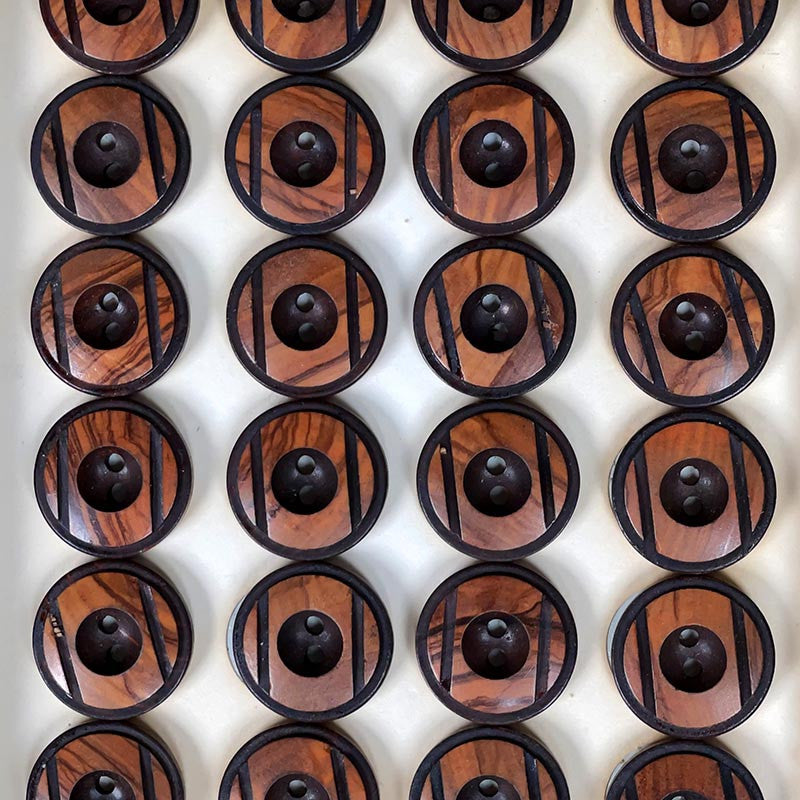 Wooden Button 23mm 1960